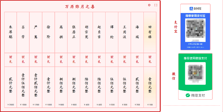 告别手写礼簿!一款开源免费的电子红白喜事礼簿系统全攻略(图6) 告别手写礼簿!一款开源免费的电子红白喜事礼簿系统全攻略(图6)