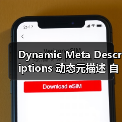 Dynamic Meta Descriptions 动态元描述 自动生成 吸引点击 Dynamic Meta Descriptions 动态元描述 自动生成 吸引点击