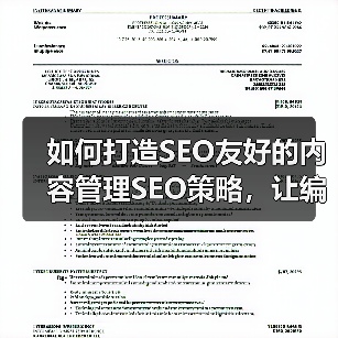 内容管理SEO策略与编辑工具应用指南 - 推荐阅读文章