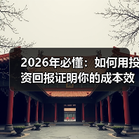 2026年必懂:如何用投资回报证明你的成本效益翻倍提升(图2) 2026年必懂:如何用投资回报证明你的成本效益翻倍提升(图2)