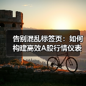 告别混乱标签页:如何构建高效A股行情仪表盘?(图3) 告别混乱标签页:如何构建高效A股行情仪表盘?(图3)