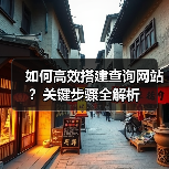 如何高效搭建查询网站?关键步骤全解析(图3) 如何高效搭建查询网站?关键步骤全解析(图3)