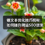 锚文本优化技巧揭秘:如何提升网站SEO效果?(图4) 锚文本优化技巧揭秘:如何提升网站SEO效果?(图4)