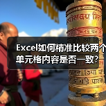 Excel如何精准比较两个单元格内容是否一致?(图2) Excel如何精准比较两个单元格内容是否一致?(图2)