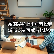 东阳光药上半年营收暴增123% 可威占比达91.3% - 推荐阅读文章