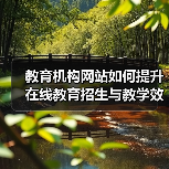 教育机构网站如何提升在线教育招生与教学效率?(图2) 教育机构网站如何提升在线教育招生与教学效率?(图2)