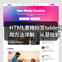 HTML表格标签table使用方法详解：从基础到复杂表格创建（图3）