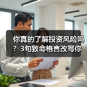 你真的了解投资风险吗?3句致命格言改写你的财富命运(图1) 你真的了解投资风险吗?3句致命格言改写你的财富命运(图1)